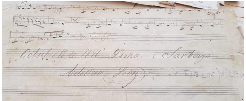Partitura de la banda de Pica, 1890